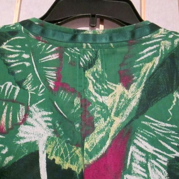 Calvin Klein Women's Leaf Print Tunic Top Blouse S - Picture 4 of 8